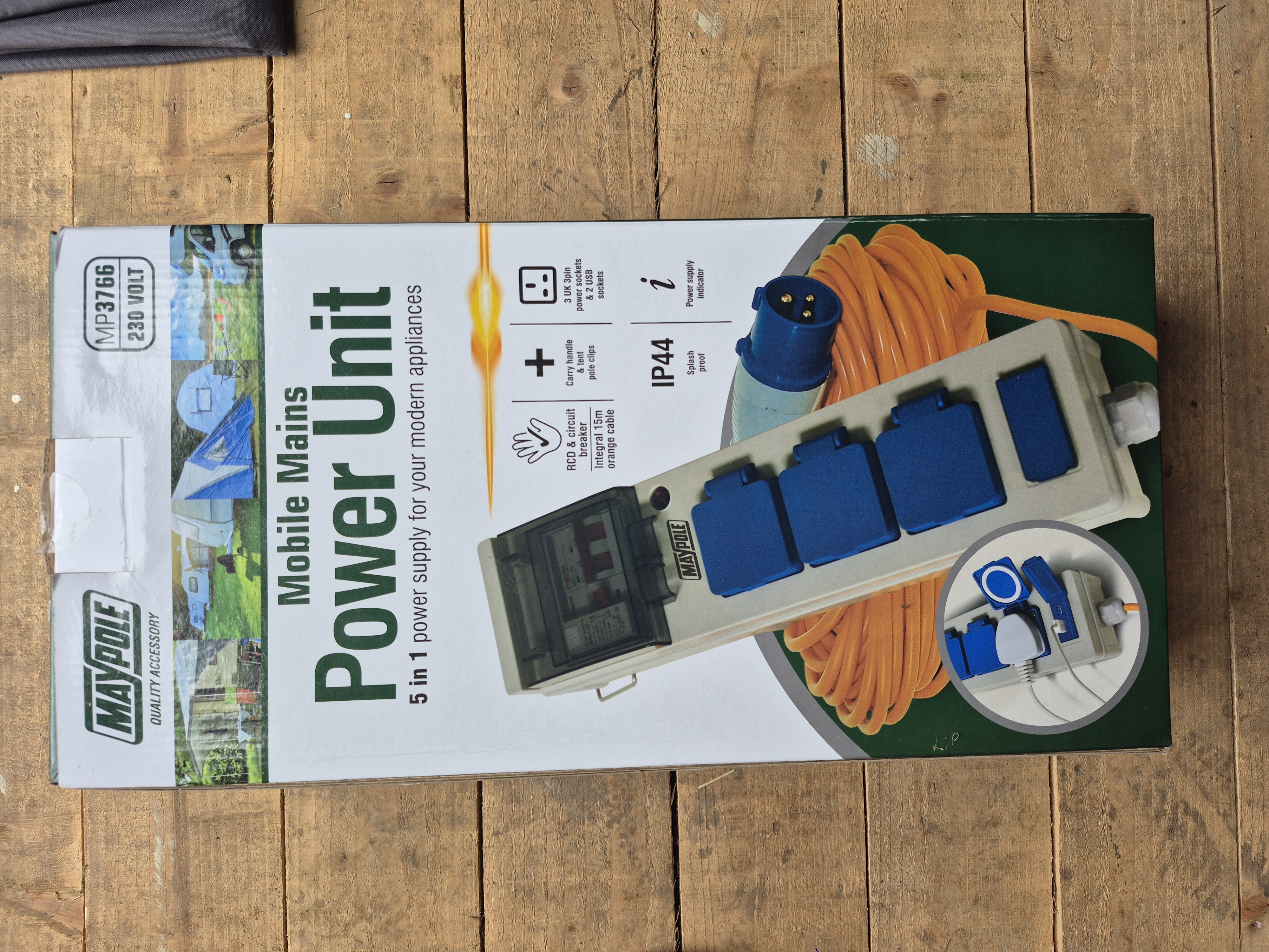 Heavy duty camping mains unit